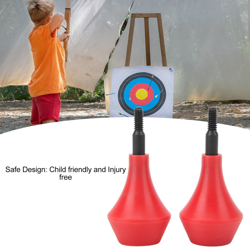 10PCS Archery Arrow Head Safety Arrow Tips Screw in Nylon