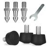 Rigych 6 Pcs Tripod Spike Feet 3/8-16 Thread Rubber Feet