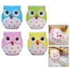 Xrten 4 Pieces Cartoon Animal Owl Pattern Two Holes Pencil