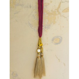 Women Patiala Shahi Parandi/Paranda Punjabi Choti Wedding Festival Prandi Choti Ghot Item Girls Kids Pranda Braided Parandi Hair Extension Bridal Hair Parandi (Color Red & Golden) 5