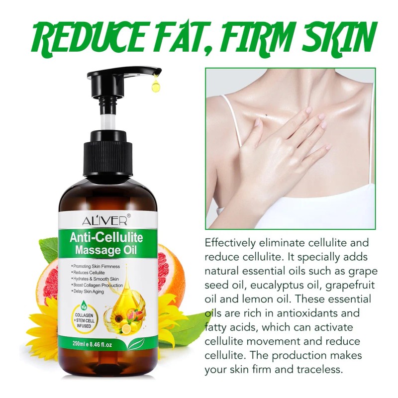 Aceite Masaje Reductor | Colágeno + Células + Hidratación Neutra