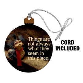 GRAPHICS & MORE Labyrinth The Worm Quote Thing are Not Always What They Seem in This Place Wood Christmas Tree Holiday Ornament