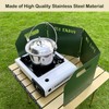 Keopuals Stove Windscreen - Folding Camping Stove Windshield 4 Plates