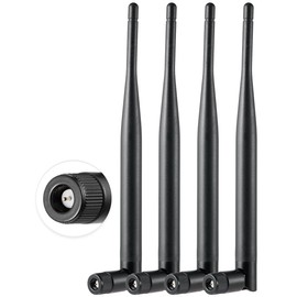 POBADY 4PCS Dual Band WiFi Antenna 2.4GHz 5GHz 5.8GHz Antenna SMA Male Antenna 6dBi 19cm/7in for Wifi Router Wireless Camera DVR Reverse Monitor
