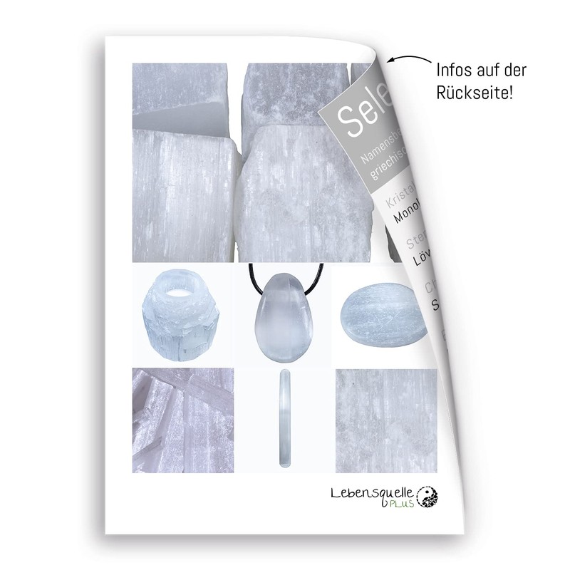 Selenite Massage Stick Gemstone Stylus 15 cm Reflex Zone Massage