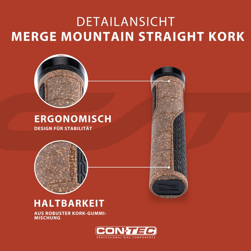 CONTEC Merge Mountain Straight 140mm D3 Tri-Component Cork Ergonomic MTB