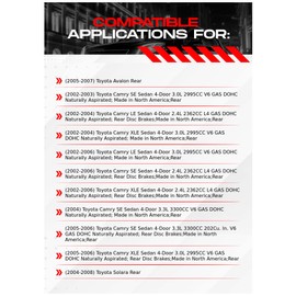 R1 Concepts Rear Brake Kit For 2005-2007 Toyota Avalon, 2002-2006 Toyota Camry, 2004-2008 Toyota Solara| Blank Brake Rotors| Ceramic Brake Pads and Rotors Kit| Hardware included
