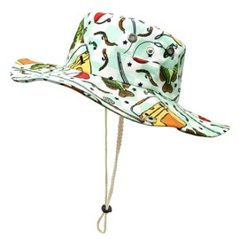 Enodtter Bass Fish Bucket Hat, Fishing Gifts for Men Women, Outdoor Summer Wide Brim Packable Printed Beach Sun Hats for Fisherman