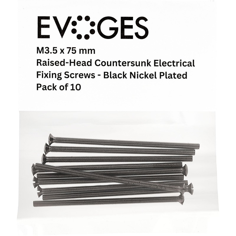 Evoges M3.5 x 75mm Long Raised Countersunk Slotted Head Electrical