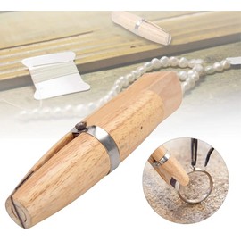 Wooden Ring Clamp for Jewelry Making, Handheld Ring Holder for Filing and Polishing