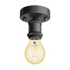 ledscom.de Vintage E27 Lamp Socket Retro Black Round 100 mm