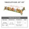 Worltoldb Easter Tablecloth Polyester Rabbit Table Cloth Washable Rectangle Table