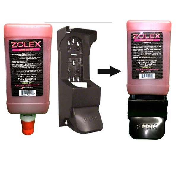 Zolex Cherry Hand Scrub for Hard Working Hands | Dispenser Available | Stain Remover for Heavy Duty Workers | Grease Remover for Mechanics - 2.5L (Cherry Pumice Scrub + Dispenser)
