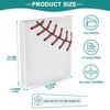 Moudou Baseball 3 Ring Binder 1 Pack, 1.5 Inch Clear