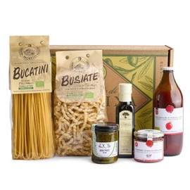 Bellina Italian Food Gift Basket, La Cucina Italiana - A Vegan-Friendly, All-Natural Pasta Gift Basket, Gourmet Present for Foodies, Anniversary, Holiday or Celebration