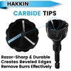 Hakkin 2Pcs Tungsten Carbide Deburring Chamfer Tool Drill Bit, Remove