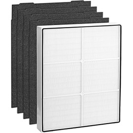 SCREENTRONICS HEPA Filter and 4 Pre-Carbon Filters for Whirlpool Whispure Compatible Replacement for Air Purifiers Series AP300, AP350, AP450, AP510 Part# 8171434K 1183054K 1183054 (1 HEPA + 4 Carbon)