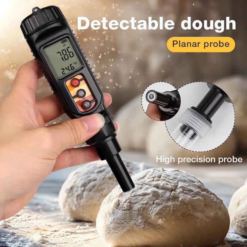 Snblzhef Digital Food PH Meter 0.00-14.00 Digital Acidity Tester for