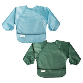 Tiny Twinkle Bib Waterproof Bib Pack of 2 Bibs Outfit, Wipe Clean Cape for Weaning, Adjustable Bib for Toddlers, 0-24 Months, Machine Washable and Tug Proof Closure