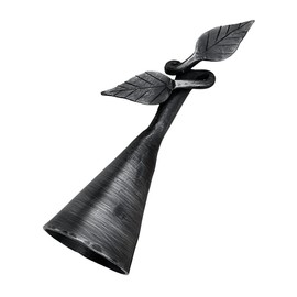 Hand Forged Metal Double Leaf Candle Snuffer Handmade Wrought Iron Candle Snuffer Black Antique Finish Candle Snuffer by Living Ideas