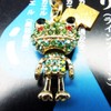 Shirasaki Hachimangu Frog Amulet, Safely Frog, Youth (Rhinestone) Key Chain,
