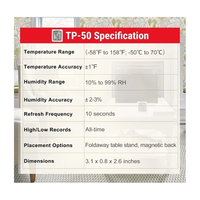 ThermoPro 3× TP50 ThermoPro Digital Room Thermometer Hygrometer Indoor Temp