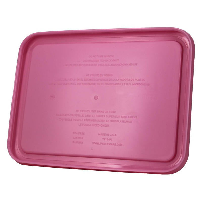 Pyrex 7210-PC 3-Cup Pastel Pink Food Storage Replacement Lid -