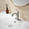 TimeArrow Brushed Nickel 1-Handle Single Hole Bathroom Faucet, 3-Hole Deck