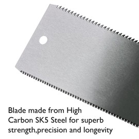 Byakko Tools Japanese Saw, Double Edge 9/17 TPI, 230mm, Ryoba Japanese Pull Saw with Triple Bevelled Teeth | High Carbon Steel Blade Hand Saw with Rubber Layered Handle