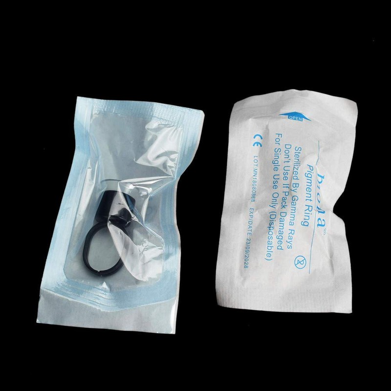 ATOMUS 50 Pieces Tattoo Ink Ring Cups Tattoo Ink Ring