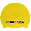 Cressi Eddie Swim Cap - Unisex Swimming Cap, Yellow/Black, One