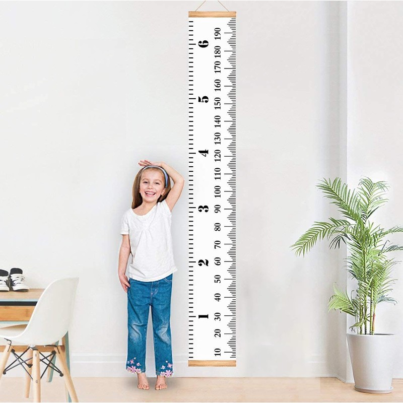VUCDXOP Baby Height Chart Portable Rollable Canvas and Wood Height