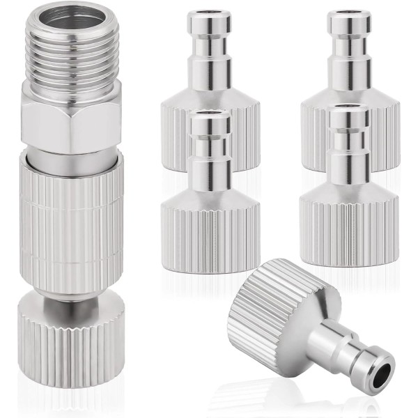 NEOECO Airbrush Quick Disconnect Coupler Release Fitting & Plug, 6Pcs