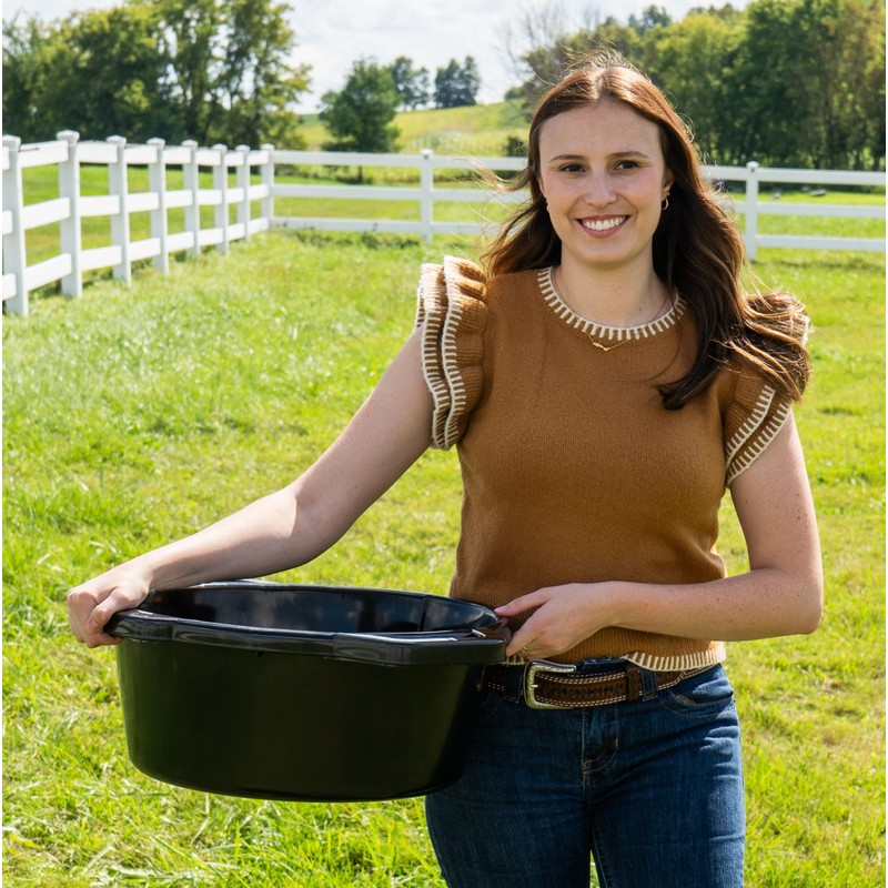 Little Giant® Feed Pan with Handles - 22 Quart -