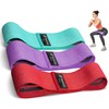 Beenax Fabric Resistance Bands (Set of 3), Long/Short Exercise Bands