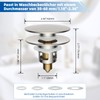 Hibbent Universal Sink Plug (1.1 - 2.36 inches/28-48 mm), Sink