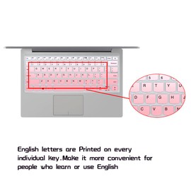 HRH Silicone Keyboard Cover for Lenovo Yoga 720 720s 730 13.3, 15.6,for Yoga C940 C740 C930 13.9",for Lenovo Flex 15/Flex 14,for Lenovo Ideapad 720s 13 Skin Protector,for xiaoxin C7000-Mint Pink