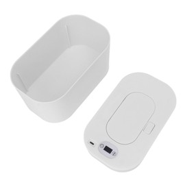 Cocoarm USB -Baby -Wischtischwärmer, Temperatureinstellung Tragbarer Wischheizspender mit Oberer Heizplatte, für die Meisten Wischtücher auf Dem Markt, 5 Modi Temperaturanpassung, USB (WHITE)