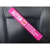Autism Medical Alert Seat Belt Cover (Bright Pink)