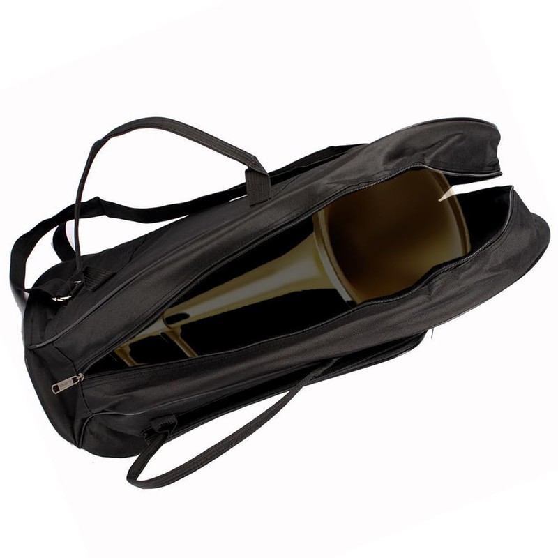 Black Padded Baritone Horn Gig Bag - Heavy-Duty Oxford Carrying