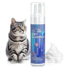 Waterless Cat Shampoo - No Rinse Foam Cat Bath | Licking Safe Dry Shampoo for Dander Reducing | pH Balanced (7 oz) for Kitten Sensitive Skin | Deep Cleansing Relieves Itchy Skin & Shedding