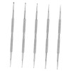 FOMIYES 5pcs Nail Dotting Pen - Stainless Steel Dual-ended Nail