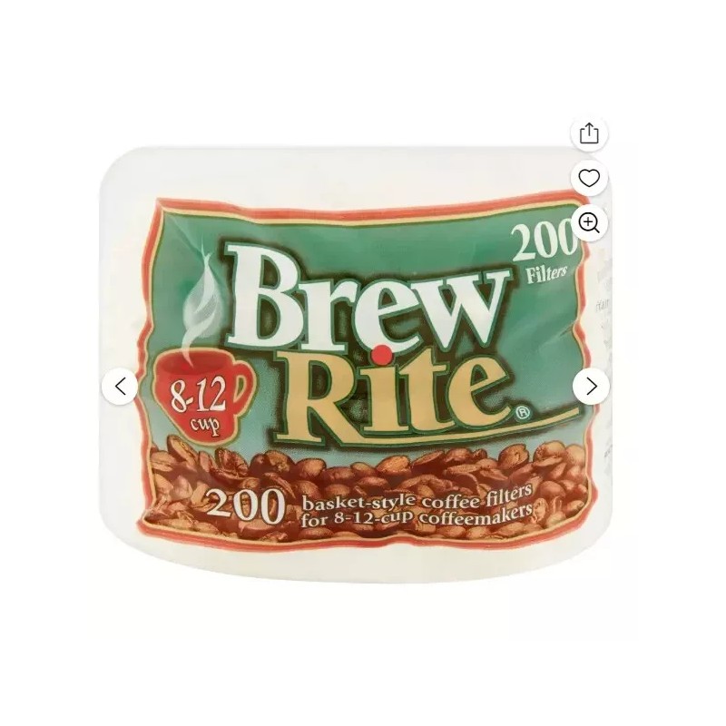 Brew Rite 8-12 cup 200 Ct Total Paper 3 1/4”