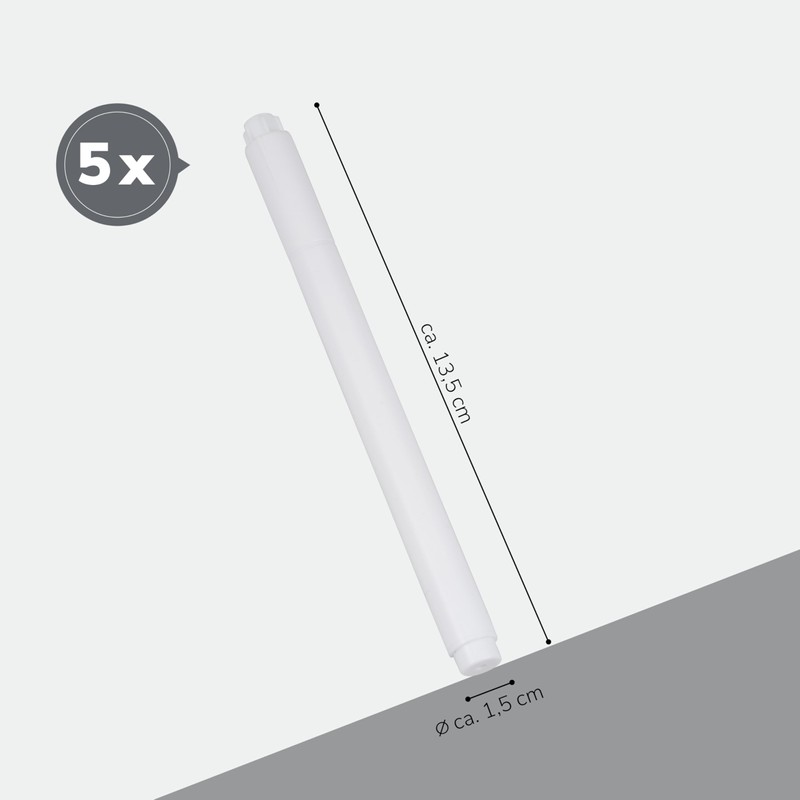 bremermann Whiteboardmarker, Ersatzstifte 5er Set für Schlüsselkasten oder Magnettafel, weiß