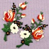 Flowers Bouquet Embroidered Badge Iron-on or Sew on Patch, Pack