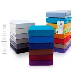 Hometex Premium Textiles Children’s Jersey Fitted Sheet, 60 x 120 cm – 70 x 140 cm, Baby Bed Sheet Made from Jersey, 100% Cotton, Oeko-Tex Made in Green, Grey