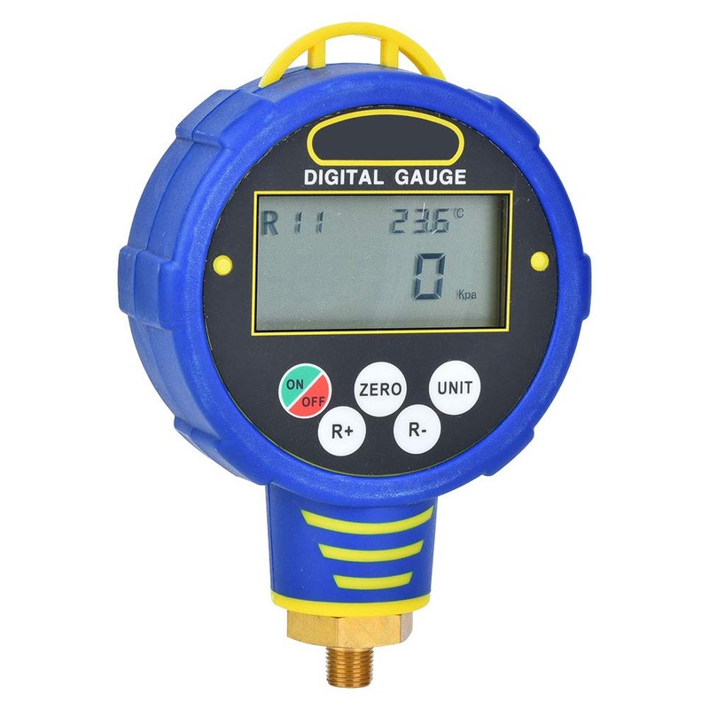 Glomora Digital High-Pressure Refrigeration Gauge, Set with LCD Display, Multi-Function