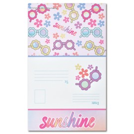iscream Pack of 8 Fold-over Ready to Send Note Cards - Sweet Sunnies