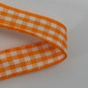 Micomon Orange Gingham Plaid Checked Ribbon 25 Yard Each Roll