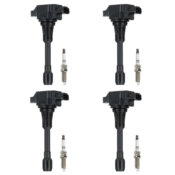 Ignition Coil Pack + Iridium Spark Plugs for 2007-2016 Nissan